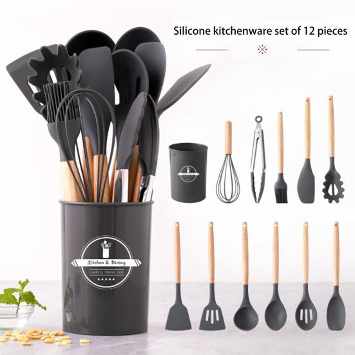 12 Piece Silicone Spatula Set in Pakistan | Kitchen Cooking Tools