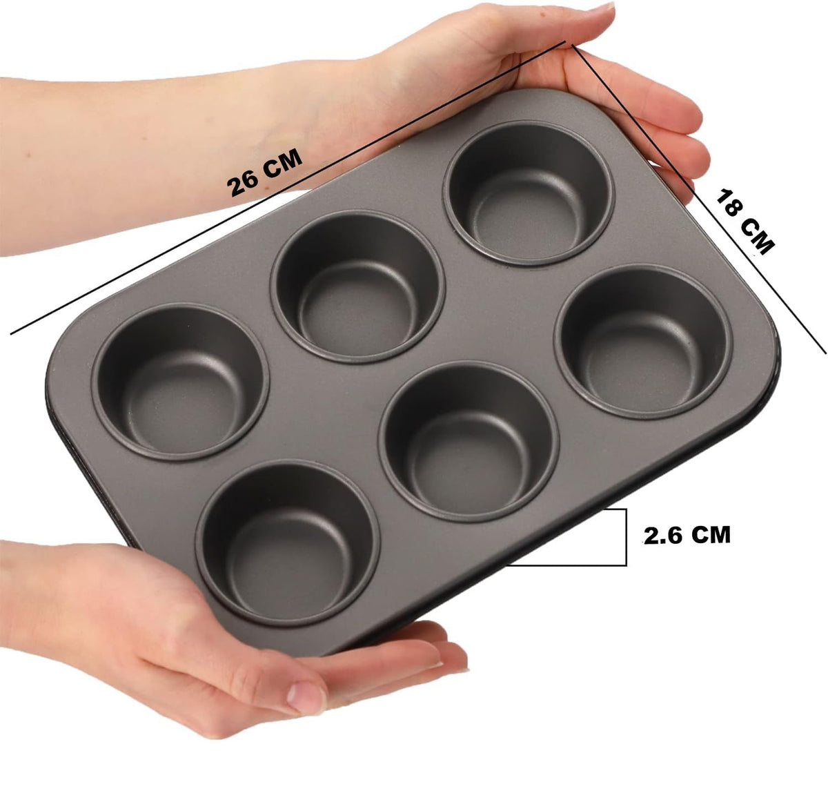 SR Traders 3 in 1 Baking Set - Non Stick Carbon Steel Cake Pan, Bread Loaf Pan & Muffin Tray